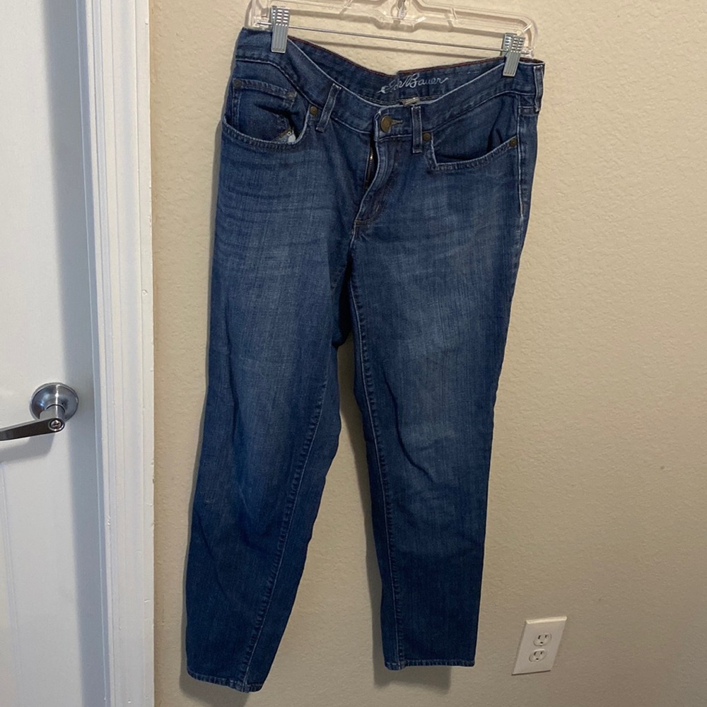 Size 6 Eddie Bauer Navy Skinny Jeans